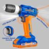 WADFOW Cordless Impact Drill Driver, 20V 10mm Chuck Variable Speed, with 115 Pcs Multitool Ki... - Image 7