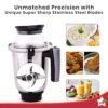 Wonderchef Galaxy Mixer Grinder 750 100% Copper Motor, 4 Stainless Steel Jars, Black & Grey, ... - Image 5