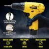 TOMAHAWK® T7386 12V Cordless Screwdriver and Drill Machine - Compact, Lightweight, Powerful -... - Image 5