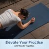 WiseLife Classic Yoga Mat + Sleek Yoga Strap for Men and Women | Extra Thick Extra Long Extra Wide Exercise floor mat for Gym, Workout, Home Fitness, Yoga and Pilates (10MM-Navy Blue) - Image 5