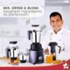 Wonderchef Galaxy Mixer Grinder 750 100% Copper Motor, 4 Stainless Steel Jars, Black & Grey, ... - Image 2