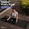 Wiselife Tru Alignment Yoga Mat + Sleek Yoga Strap For Men And Women (Probalance Tpe Material 6Mm Extra Thick Extra Long Extra Wide) (Charcoal), Black - Image 5