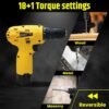 TOMAHAWK® T7386 12V Cordless Screwdriver and Drill Machine - Compact, Lightweight, Powerful -... - Image 4