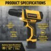 TOMAHAWK® T 7600-S Cordless Screwdriver & Drill Set, 25pcs - Compact and Powerful, Light weig... - Image 7