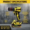 TOMAHAWK® TID3628 Brushless Cordless Impact Drill Driver Machine – 13MM Chuck- Multipurpose H... - Image 7