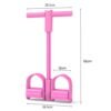 2heet 4-Tube Pedal Resistance Band Sit-Up Pull Rope – Durable Elastic Fitness Equipment for Home Gym, Full-Body Workouts, Yoga, Pilates & Muscle Toning (Pink) - Image 2