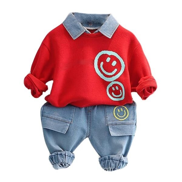 Bold N Elegant Happy Face Smile Print Boys Ful...