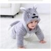 BRANDONN Unisex Baby Flannel Jumpsuit Panda St... - Image 2