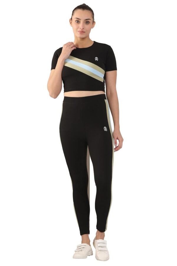 Zicada Women's Top & Bottom Set Gym Wear | Jogging Wear | Sports Running Suits For womens