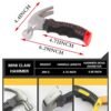 Swabs® Multi Utility Stainless Steel Handle Claw Hammer with 250 gm Head, Rubber Grip and Sho... - Image 7
