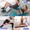 ZONKU INDIA Long Resistance Bands Set Fabric Ladies Women Pull Up Yoga Glutes Workout Strength Training Fitness 3 Level Exercise Loop Resistance Men Heavy Duty Stretch Anti-Slip Full Body - Image 2
