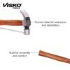 VISKO 710 1 LB Claw Hammer | Wooden Handle | Heat Treatment Drop-Forged Hammerhead for Pullin... - Image 8