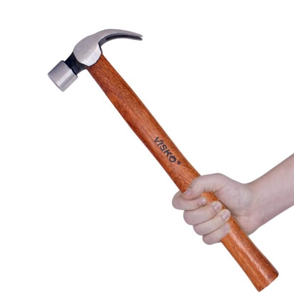 VISKO 710 1 LB Claw Hammer | Wooden Handle | Heat Treatment Drop-Forged Hammerhead for Pullin...