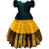 White Button Girls Jacquard New South Indian T... - Image 2
