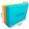 Yoga Blocks Set of 2 and Belt High Density Foam Yoga Bricks Pack of 2 for Stretching, Balancing Yoga Bricks, Yoga Block Premium Yoga Accessories for Women & Men Yoga Equipment - Image 2