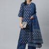 Amayra Women's Cotton Printed Straight Kurta w... - Image 3
