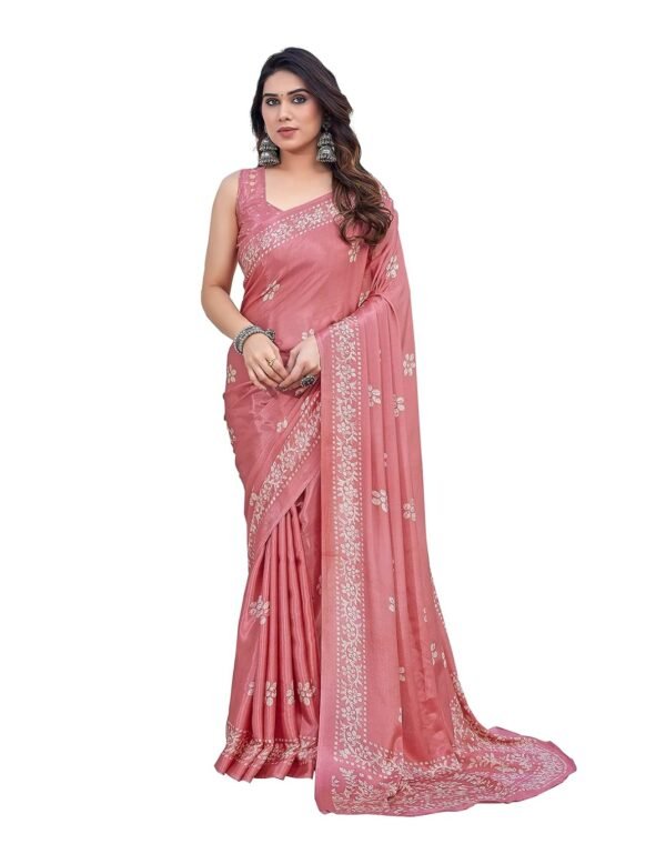 Yashika Women's Elegant Chiffon Saree with Blo...
