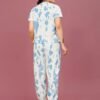 Women's Stylish Tie-Dye Print Tracksuit Set | Short Sleeve T-Shirt & Jogger Pants with Side Pockets | Comfortable Casual Wear for Lounging, Yoga, Gym, and Daily Outings. - Image 2
