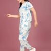 Women's Stylish Tie-Dye Print Tracksuit Set | Short Sleeve T-Shirt & Jogger Pants with Side Pockets | Comfortable Casual Wear for Lounging, Yoga, Gym, and Daily Outings. - Image 4