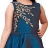 White Button Girl's Blue Foil A-Line Maxi Dres... - Image 2