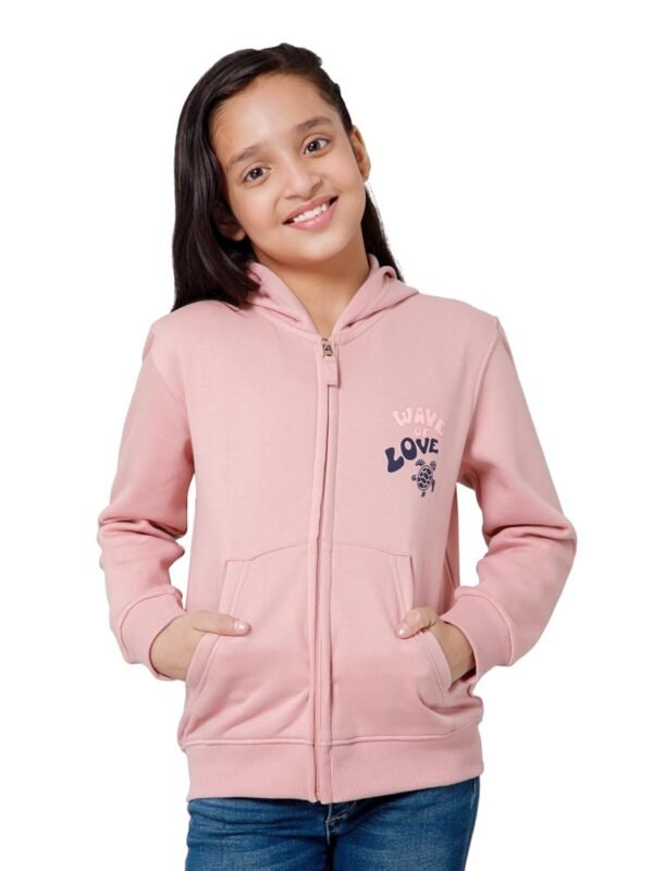 Alan Jones Clothing Solid Cotton Girls Hooded ...
