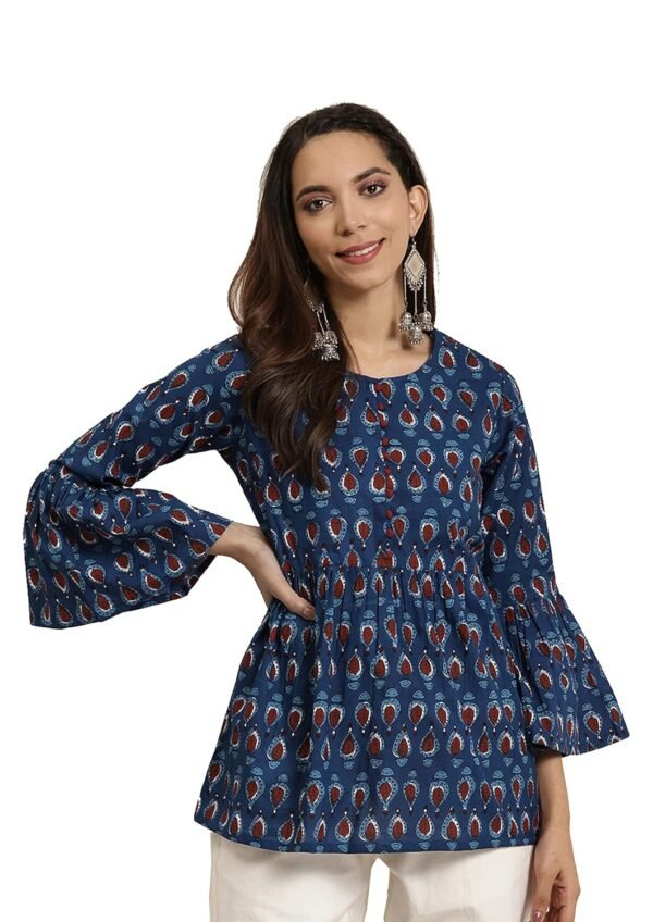 Yash Gallery Women's Rayon Floral Printed Shor...