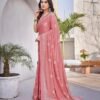 Yashika Women's Elegant Chiffon Saree with Blo... - Image 7