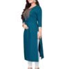 Women's Casual Embroidered Plus Size Rayon Kur... - Image 3