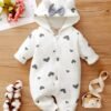 BRANDONN Kids Baby Cotton Fleece Jumpsuit Romp... - Image 2