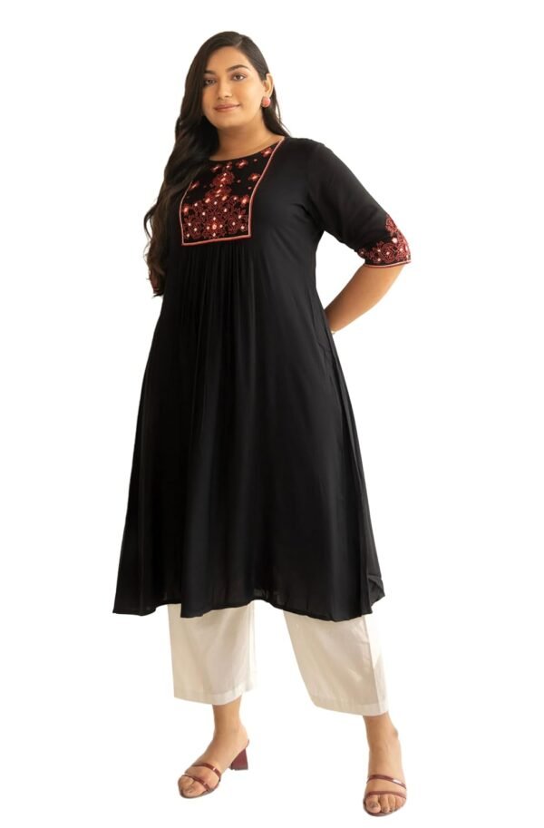 XL LOVE - By Janasya Women's Plus Size Black R...
