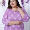 Women Cotton Floral Print Plus Size Straight K... - Image 4