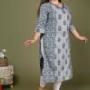 Women Printed Pure Cotton Plus Size Straight K... - Image 2