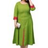 Yash Gallery Women's Cotton Slub Anarkali Kurt... - Image 4