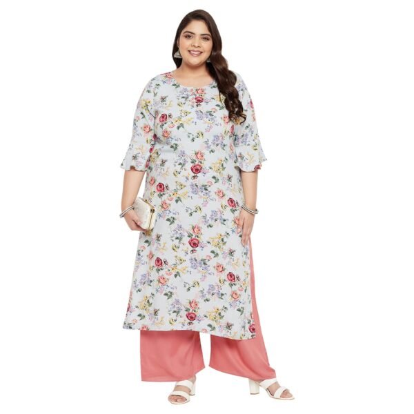 Tissu Plus Size Women's Multicolored Floral Pr...
