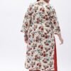 Tissu Women's Rayon Plus Size Cream & Orange P... - Image 4