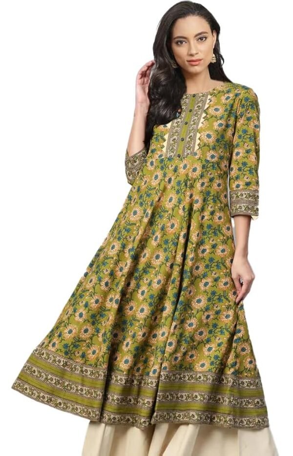 Yash Gallery Women's Cotton Floral Printed Ana...
