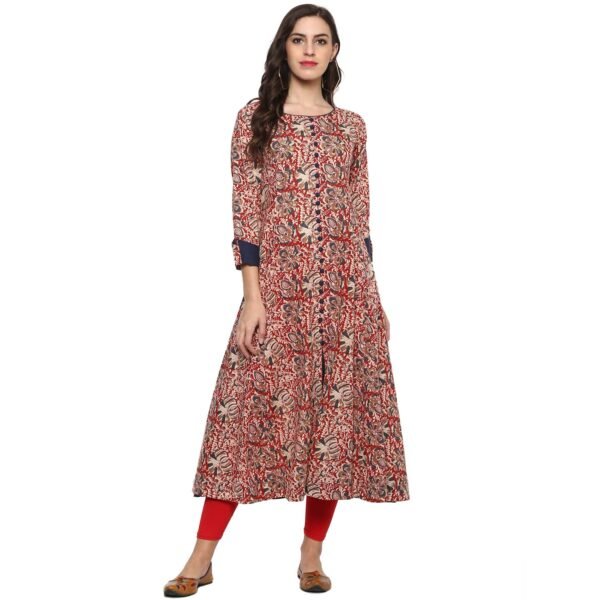 Yash Gallery Women's Kalamkari Print Cotton An...
