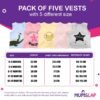 100% Cotton Unisex Sleeveless Kids Baniyan (Pa... - Image 5