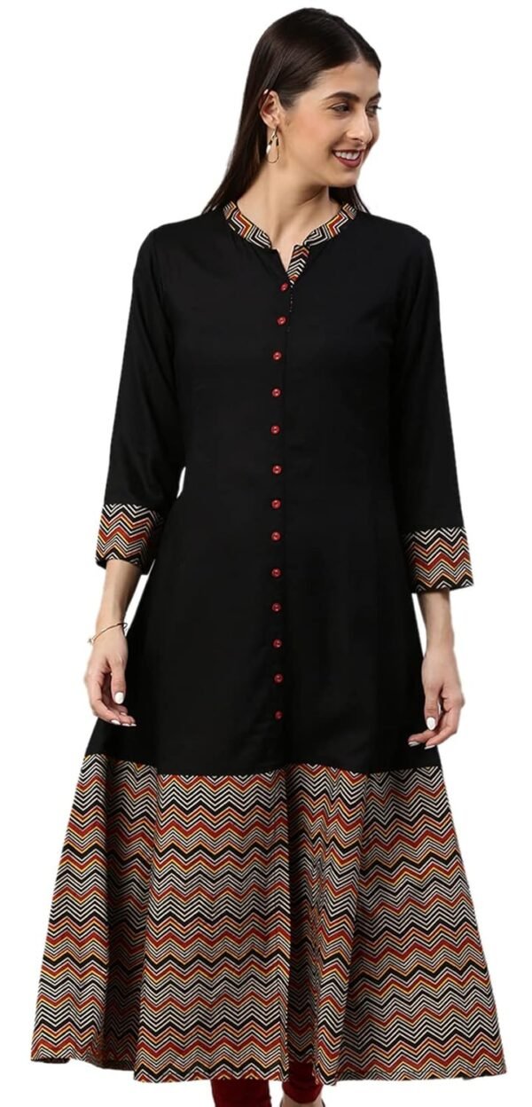 Yash Gallery Women's Rayon & Cotton Cambric Zi...