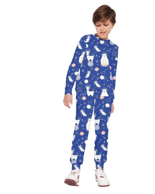 Todzoos Blue Poly-Cotton Printed Round Neck Co...