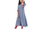 Yash Gallery Women's Rayon Round Neck Geometri... - Image 2