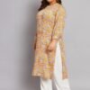 Tissu Women's Plus Size Yellow & Pink Printed ... - Image 4