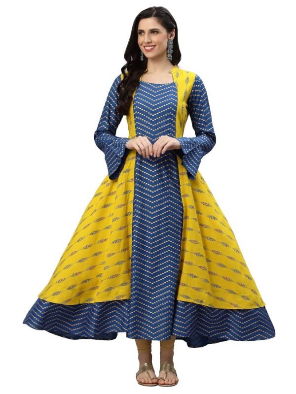 Yash Gallery Women's Shrug Style Printed Embro...