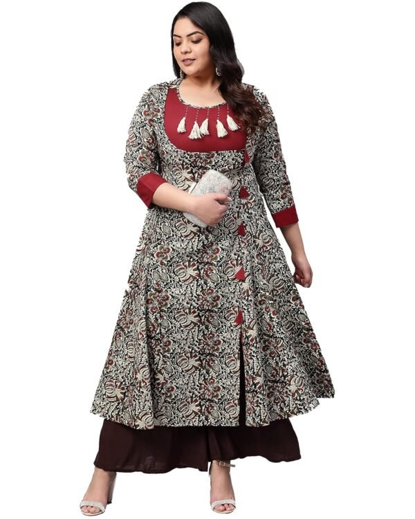 Yash Gallery Women's Cotton Floral Printed Ana...