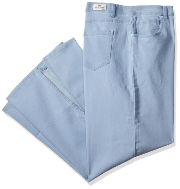 HIGH Star Women Plus Size Blue Wide Leg Stretc...