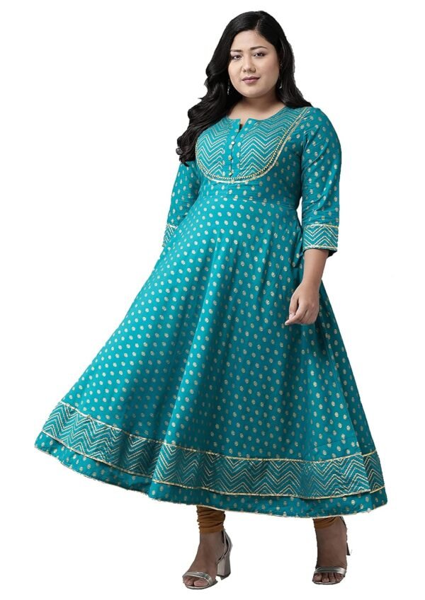 Yash Gallery Women's Plus Size Cotton Blend Fl...