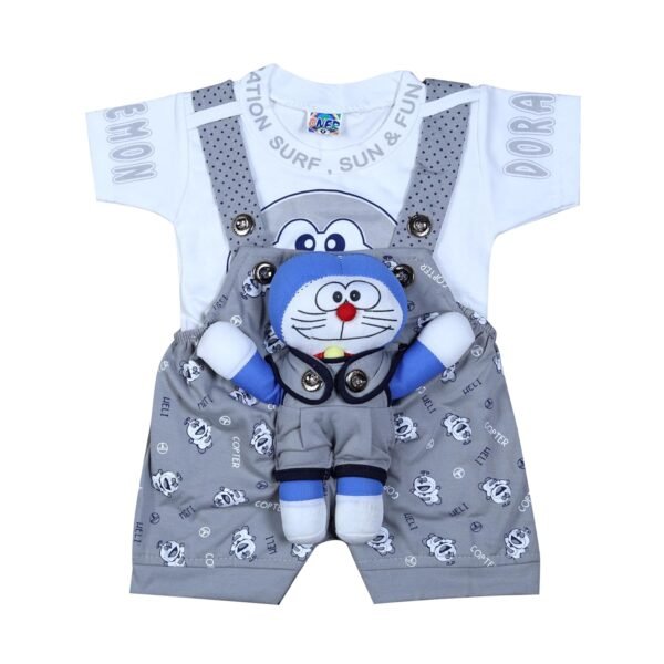Zuvim Baby Boys Printed Cotton Dungaree and T-...