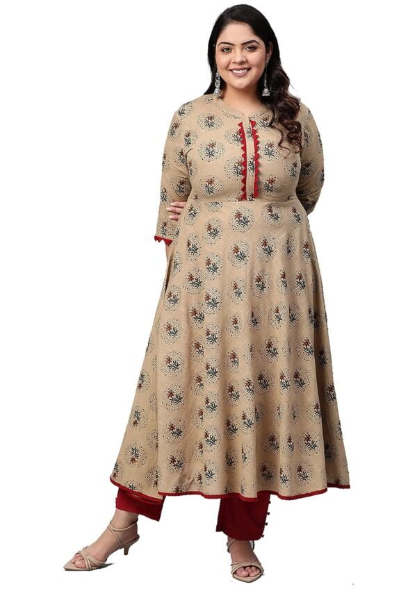 Yash Gallery Women's Cotton Floral Printed Ana...