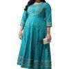 Yash Gallery Women's Plus Size Cotton Blend Fl... - Image 2