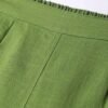 Yash Gallery Women's Solid Cotton Slub Ankle L... - Image 6
